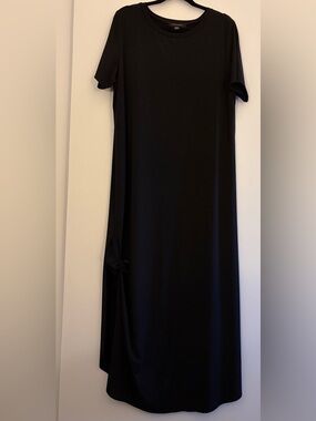 Periphery maxi tshirt dress with slit
